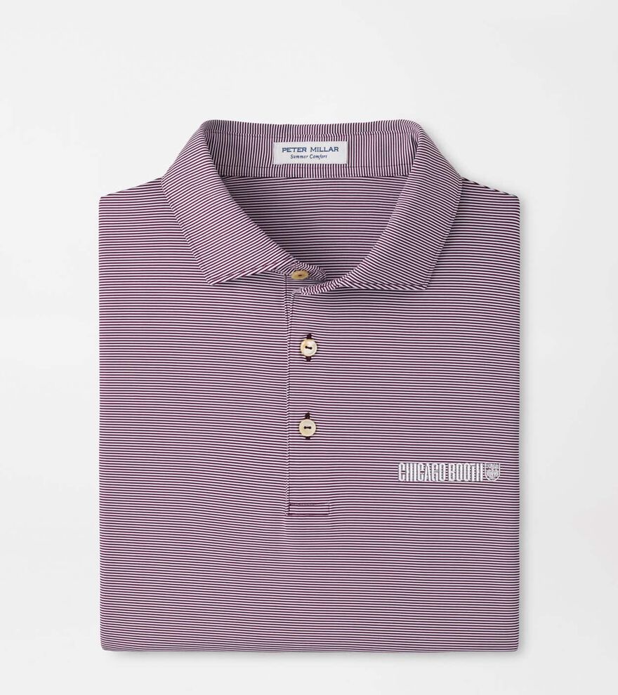 University of Chicago Booth Jubilee Stripe Performance Polo