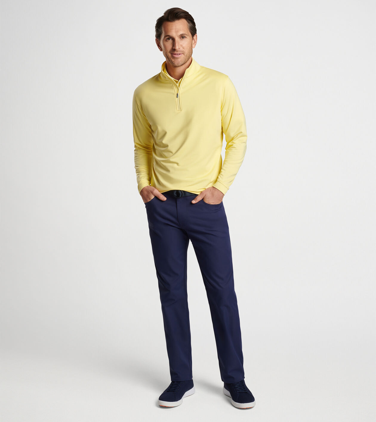 Perth Mélange Performance Quarter-Zip | Men's Pullovers | Peter Millar