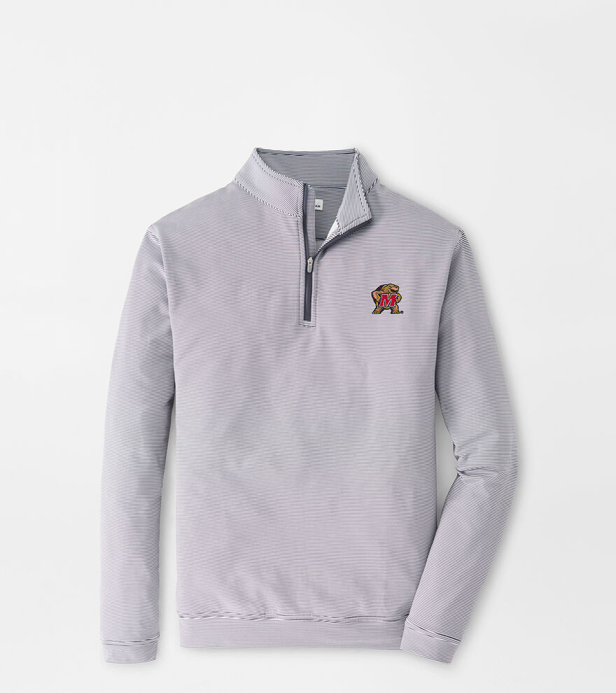 Maryland Terrapin Perth Sugar Stripe Performance Quarter-Zip image number 1