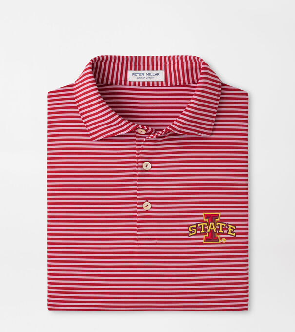 Iowa State Tiebreaker Performance Jersey Stripe Polo