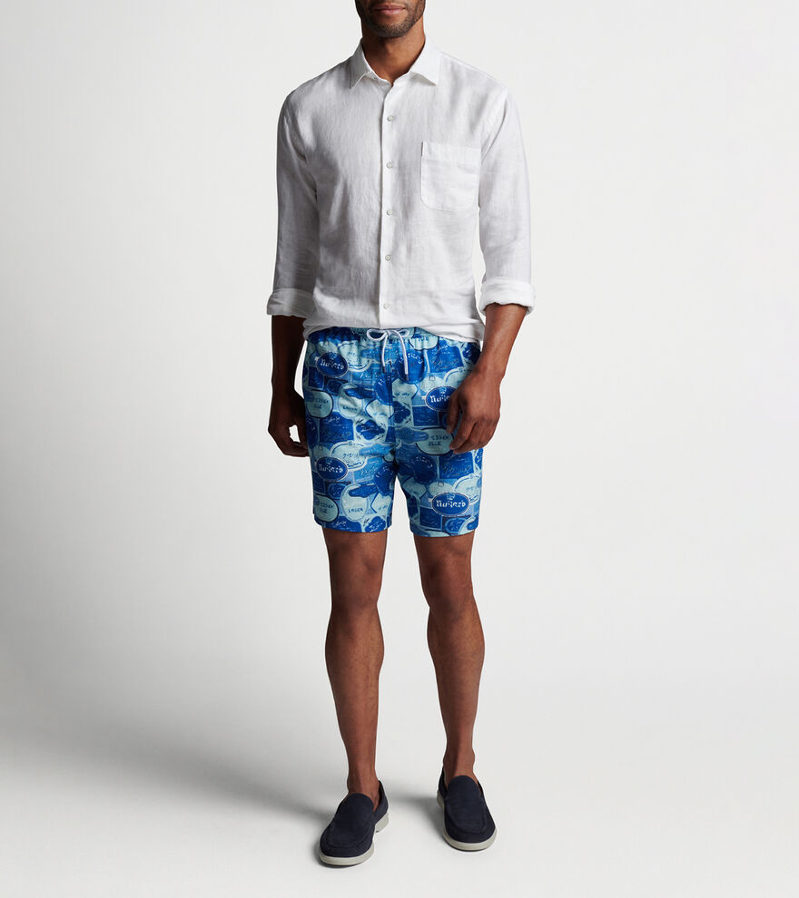 Vintage Labels Swim Trunk image number 2