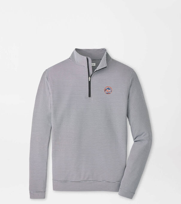 Cooperstown New York Mets Perth Sugar Stripe Performance Quarter-Zip