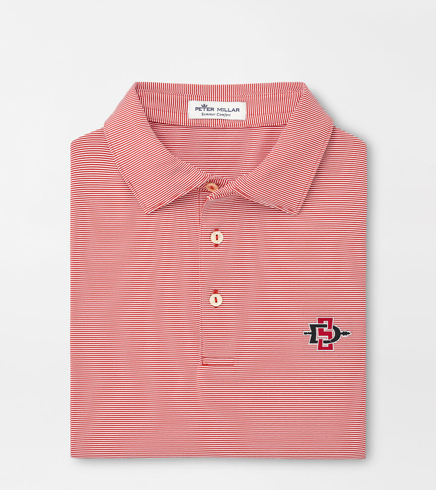 San Diego State Jubilee Stripe Stretch Jersey Polo image number 1