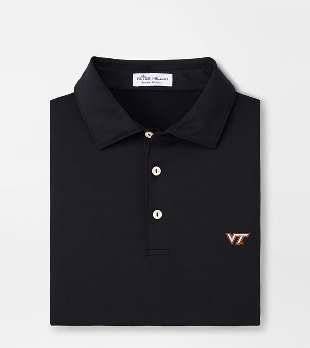 Virginia Tech Solid Performance Jersey Polo (Sean Self Collar)