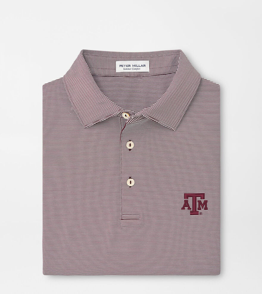 Texas A&M Jubilee Stripe Performance Polo image number 1