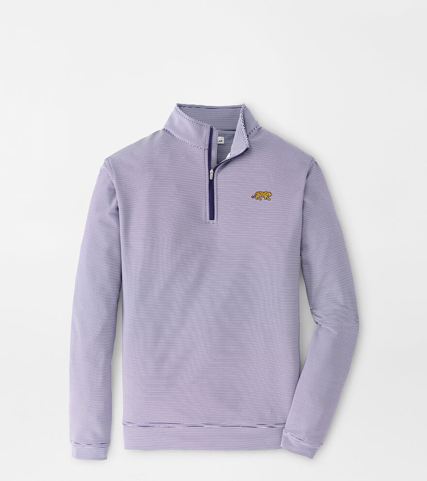 LSU Mike The Tiger Perth Sugar Stripe Performance Quarter-Zip image number 1