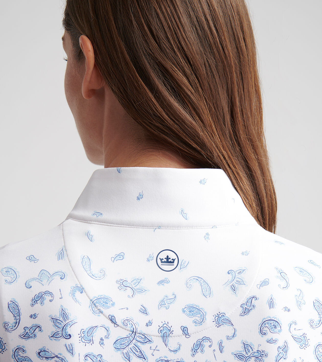 Perth Par 3 Paisley Performance Quarter-Zip | Women's Tops
