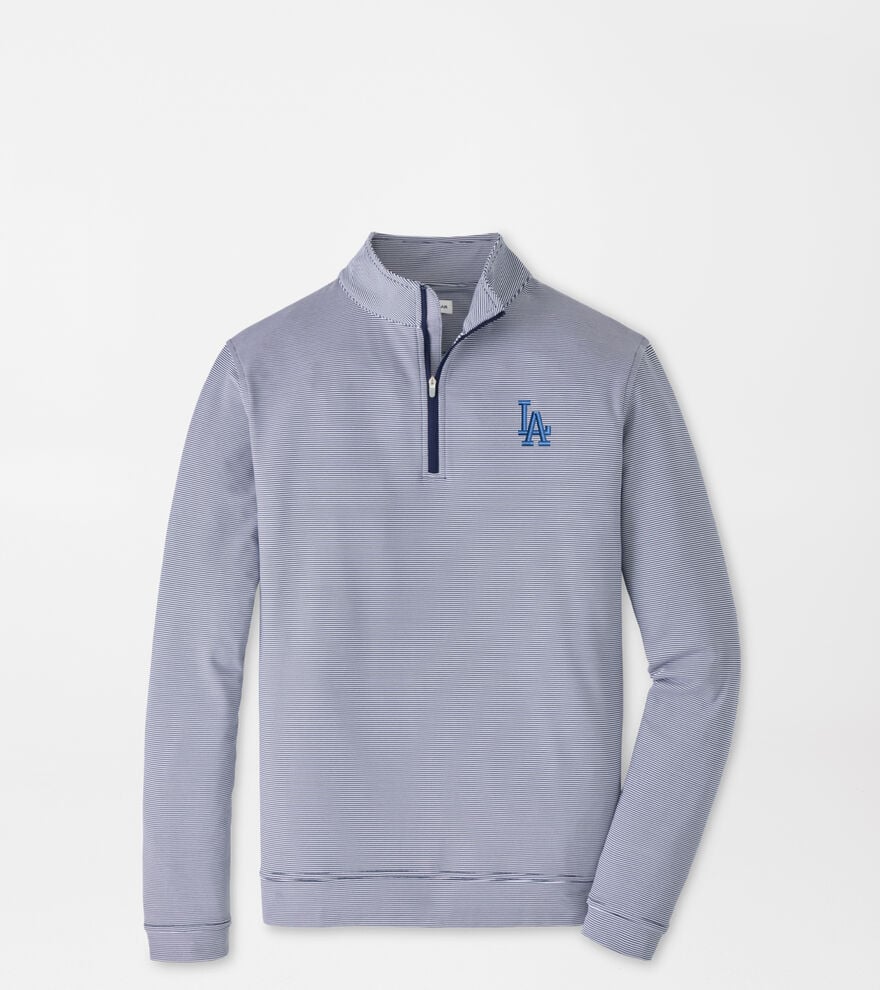 Los Angeles Dodgers Perth Sugar Stripe Performance Quarter-Zip image number 1