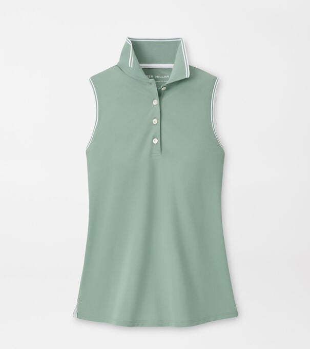 Canterbury Tipped Sport Mesh Sleeveless Polo