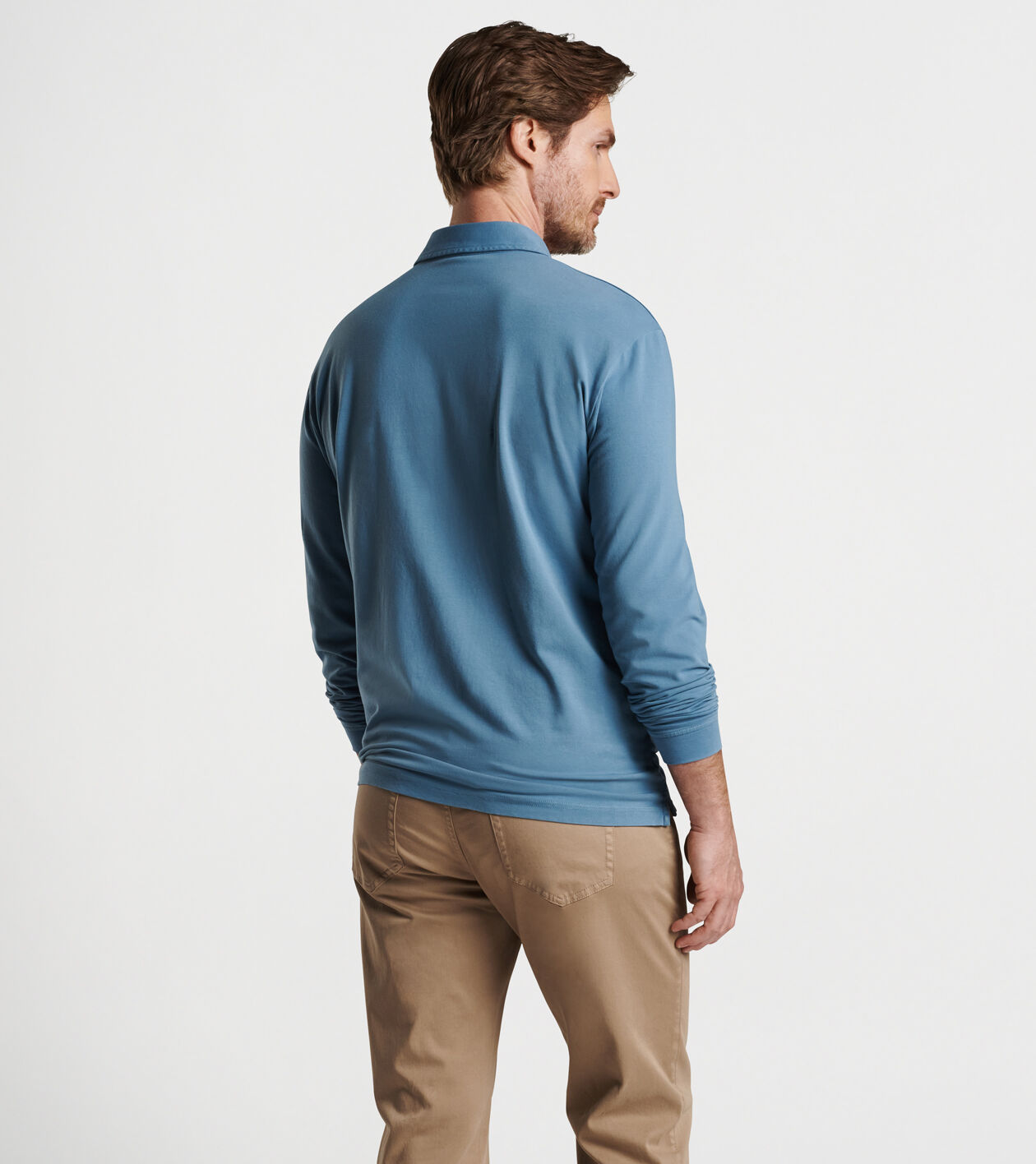 M&s long sleeve polo shirt sales