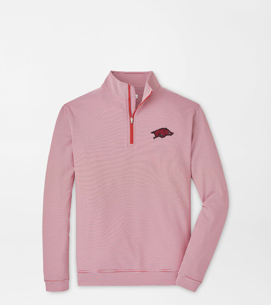 Arkansas Perth Sugar Stripe Performance Quarter-Zip image number 1
