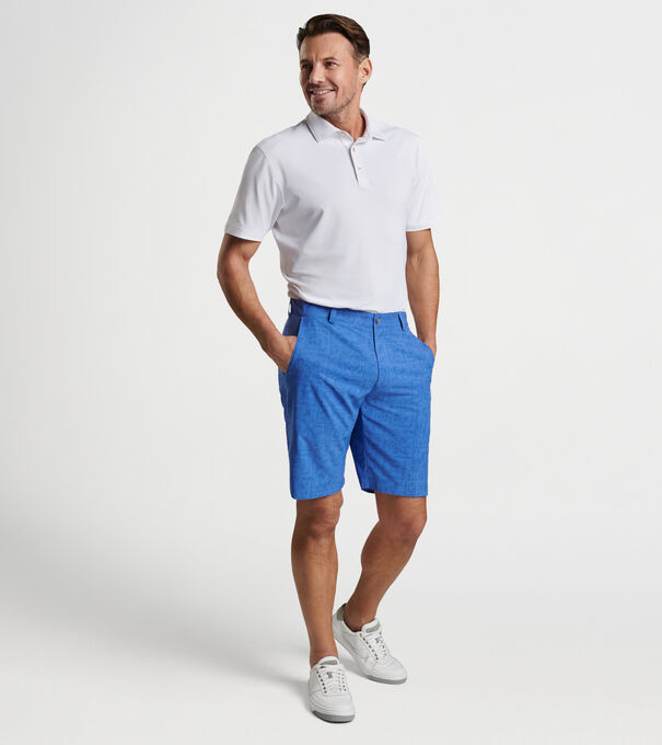 Solid Stretch Mesh Polo