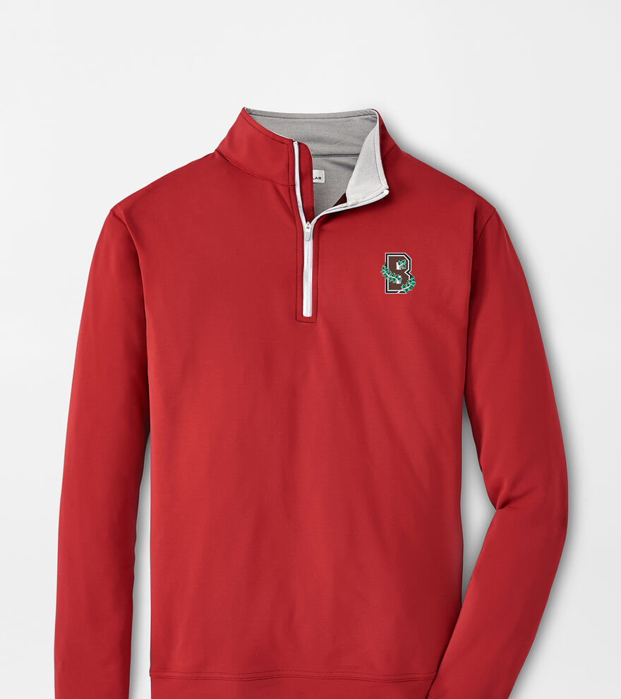 Brown Ivy "B" Perth Performance Quarter-Zip image number 1