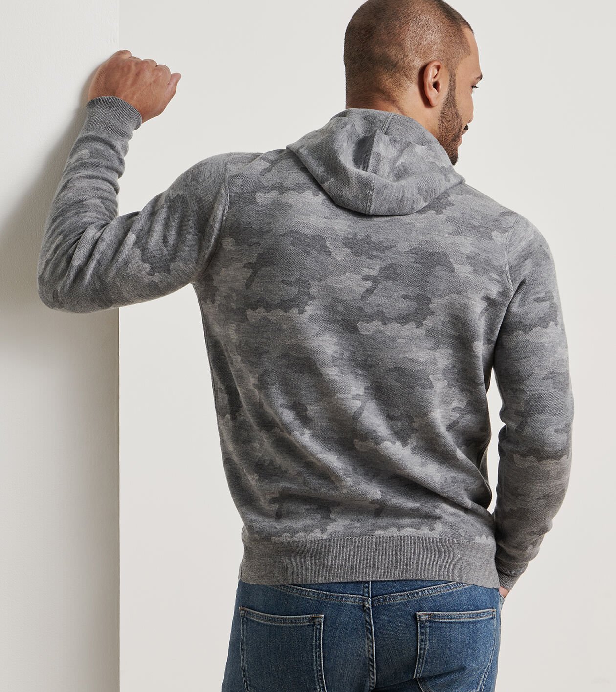 Reversible Camo Popover Hoodie | Men's Hoodies | Peter Millar