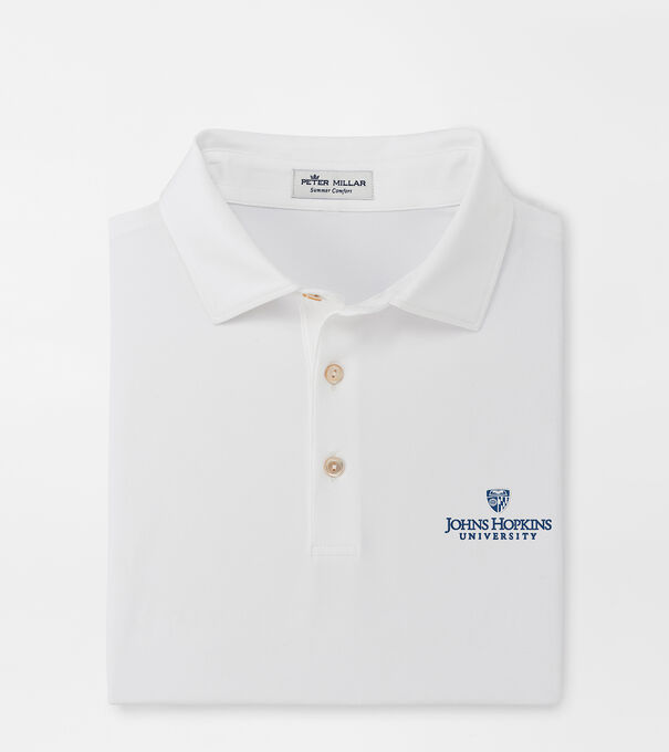 Johns Hopkins University Solid Performance Jersey Polo (Sean Self Collar)