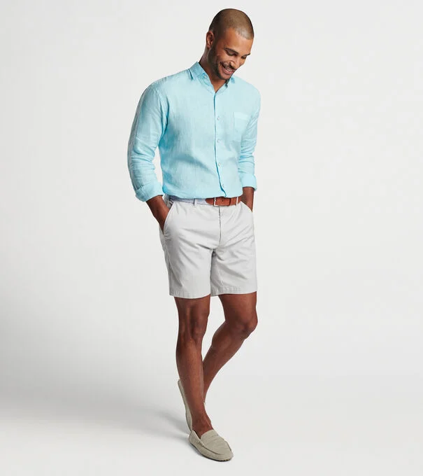 Coastal Garment Dyed Linen Sport Shirt