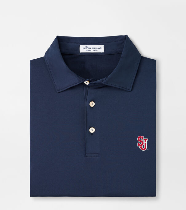 St. Johns University Solid Performance Jersey Polo (Sean Self Collar)