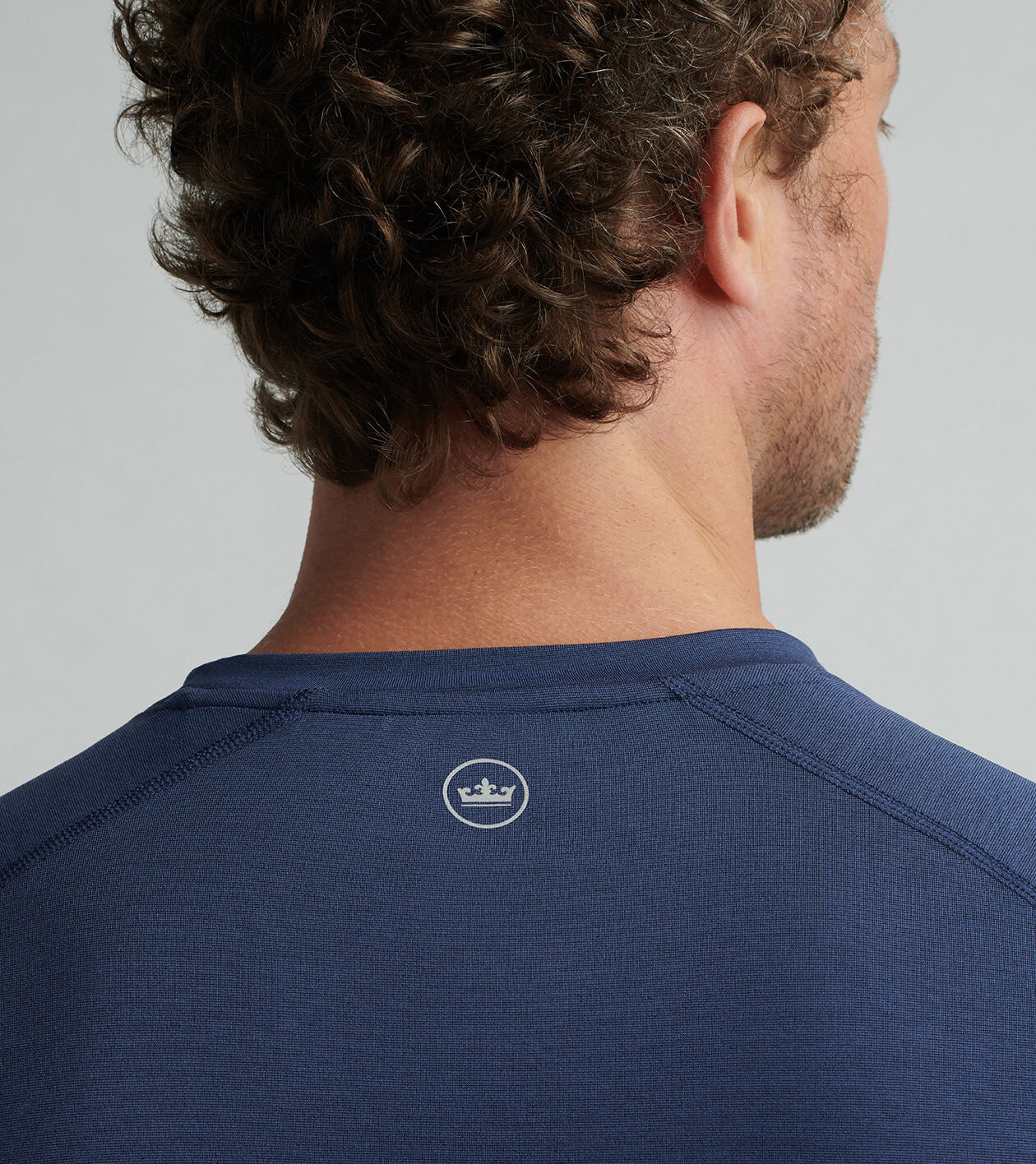 Solid Stretch Jersey Long Sleeve Polo | Men's Polos | Peter