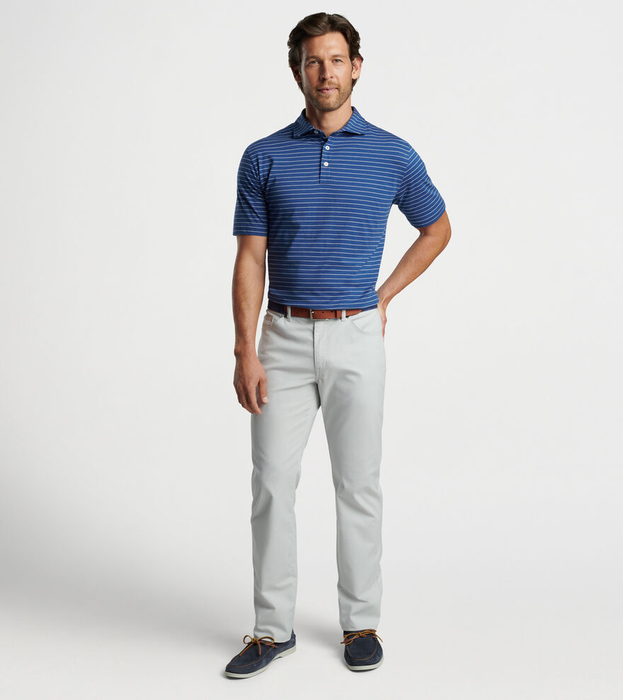 Crown Comfort Cotton Polo Harp Stripe image number 2