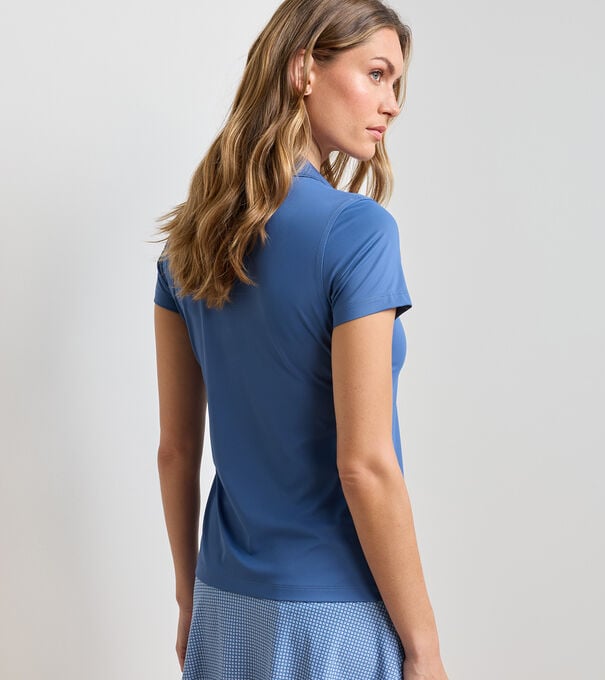 Keswick Zip Neck Short Sleeve Polo - Alternate Image 1