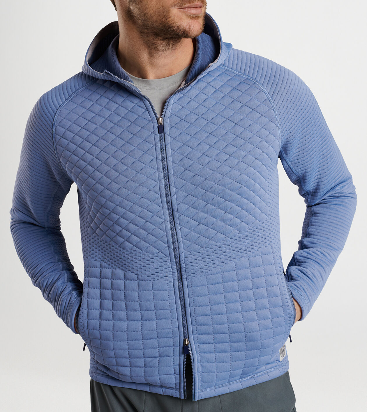 Quilted hoodie best sale