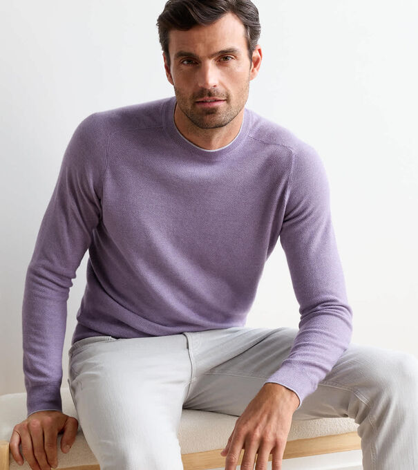 Voyager Cashmere-Silk Saddle Shoulder Crew - Alternate Image 1