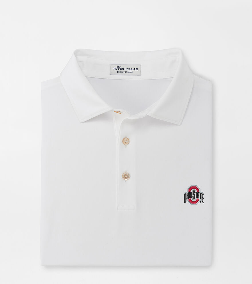 The Ohio State Solid Performance Jersey Polo (Sean Self Collar) image number 1