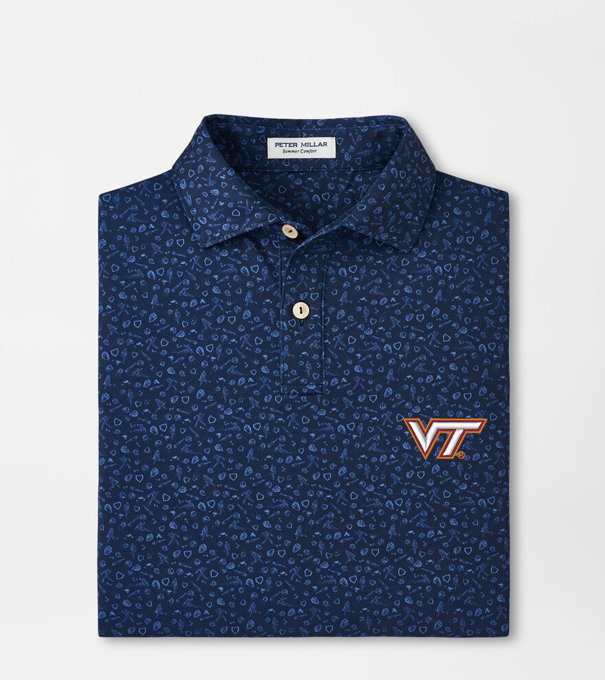 Virginia Tech Batter Up Youth Performance Jersey Polo image number 1