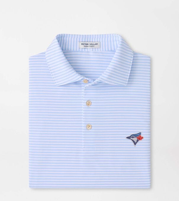 Toronto Blue Jays Tiebreaker Performance Jersey Stripe Polo
