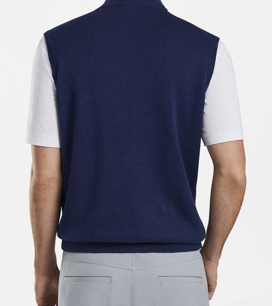 Crown Crafted Interlock Quarter-Zip Vest image number 3