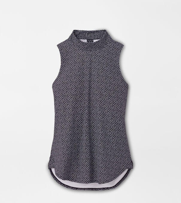 Mock Neck Sleeveless Polo