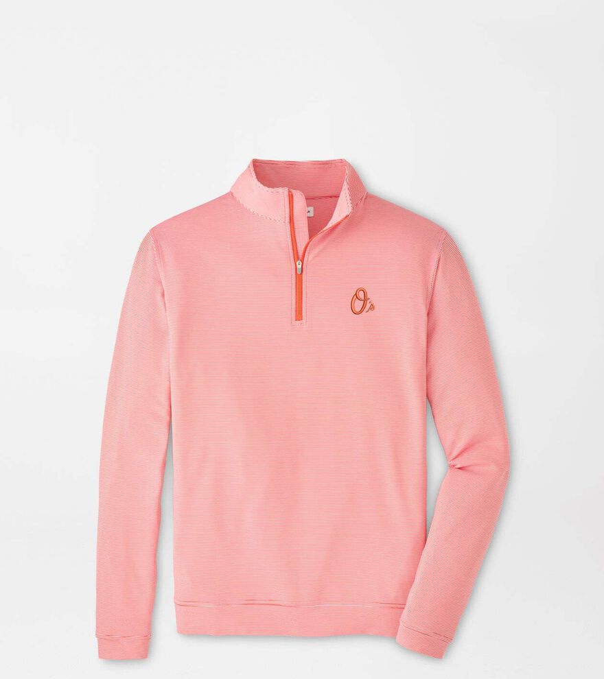 Cooperstown Baltimore Orioles Perth Sugar Stripe Performance Quarter-Zip