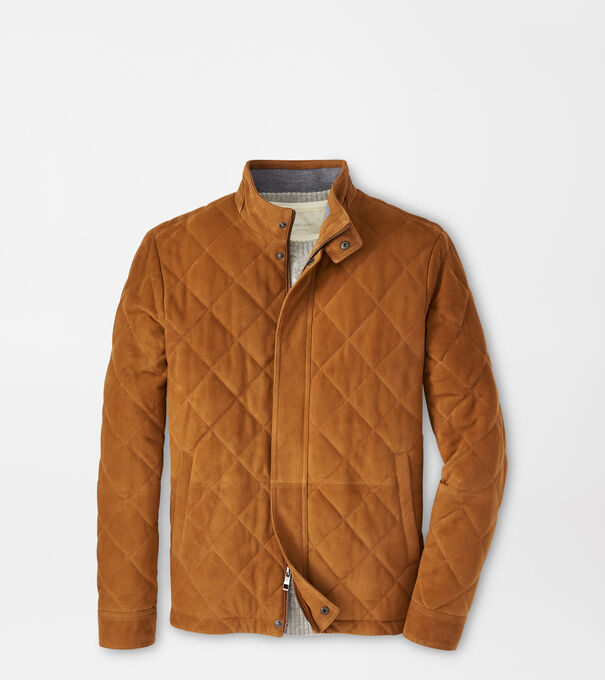 Suede Norfolk Quilted Bomber