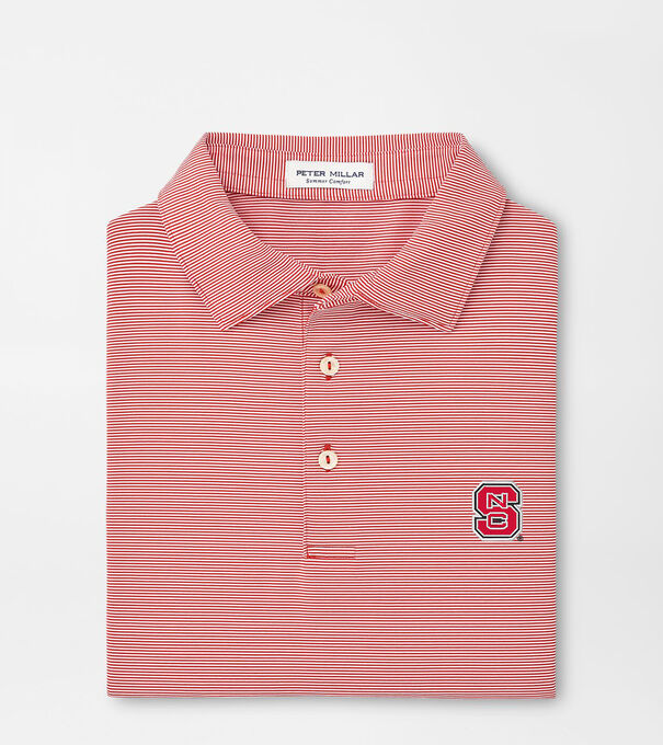 NC State Jubilee Stripe Performance Polo