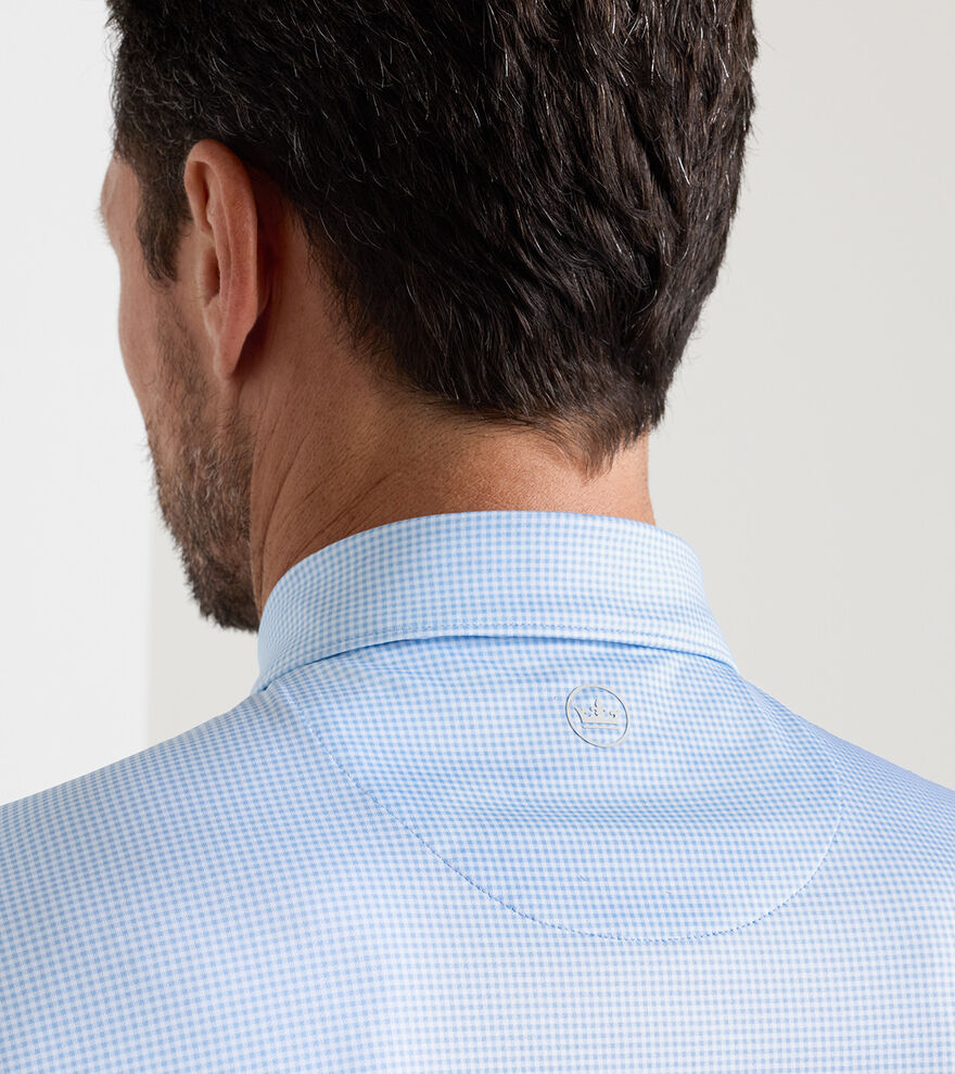 Gingham Performance Jersey Polo image number 4