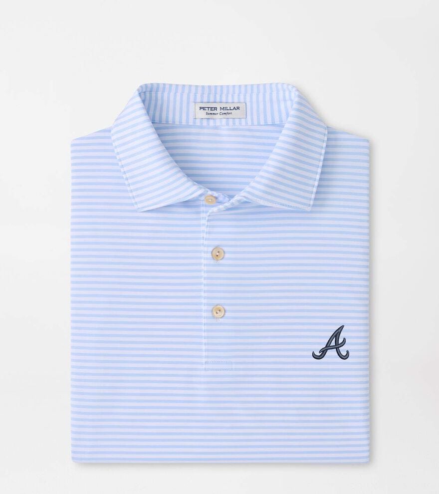 Atlanta Braves Tiebreaker Performance Jersey Stripe Polo