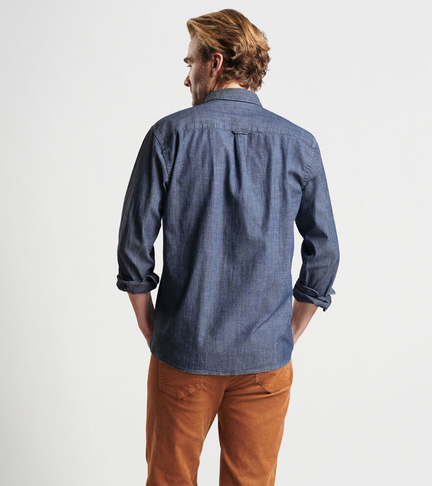 Tamworth Chambray Sport Shirt | Men's Sport Shirts | Peter Millar