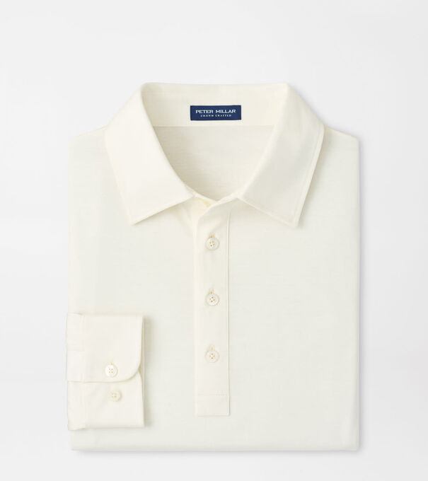 Ashby Silk Cotton Long-Sleeve Polo