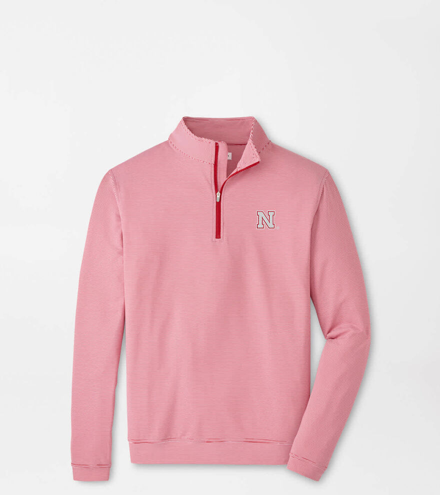 Nebraska Perth Sugar Stripe Performance Quarter-Zip