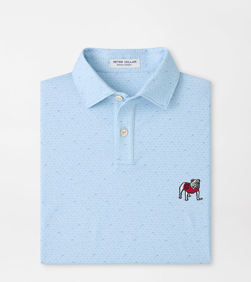 Georgia Standing Bulldog On The Ball Youth Performance Jersey Polo image number 1