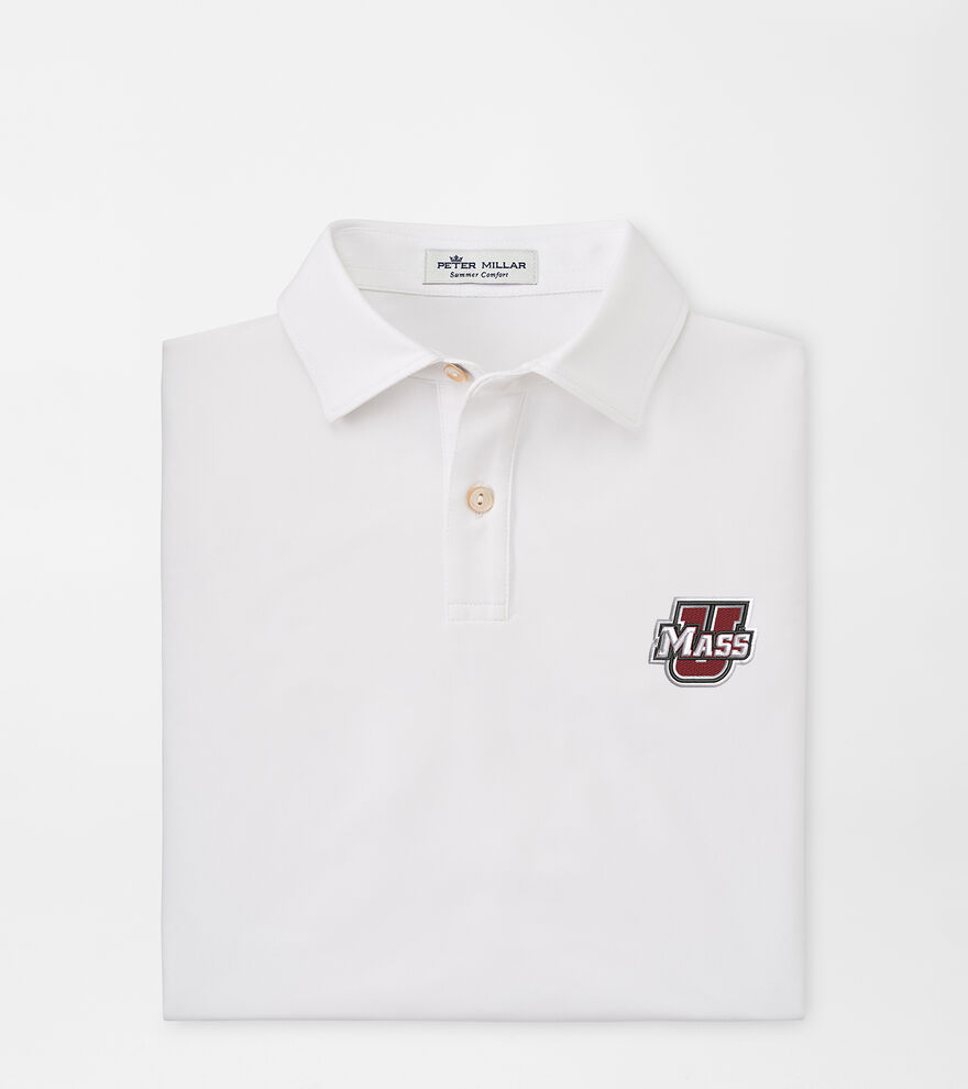 UMass Youth Solid Performance Jersey Polo image number 1