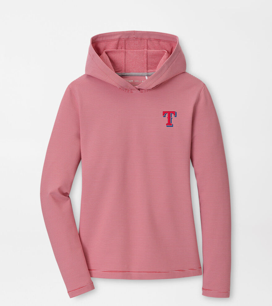 Texas Rangers Women's Pine Sugar Stripe Performance Hoodie image number 1