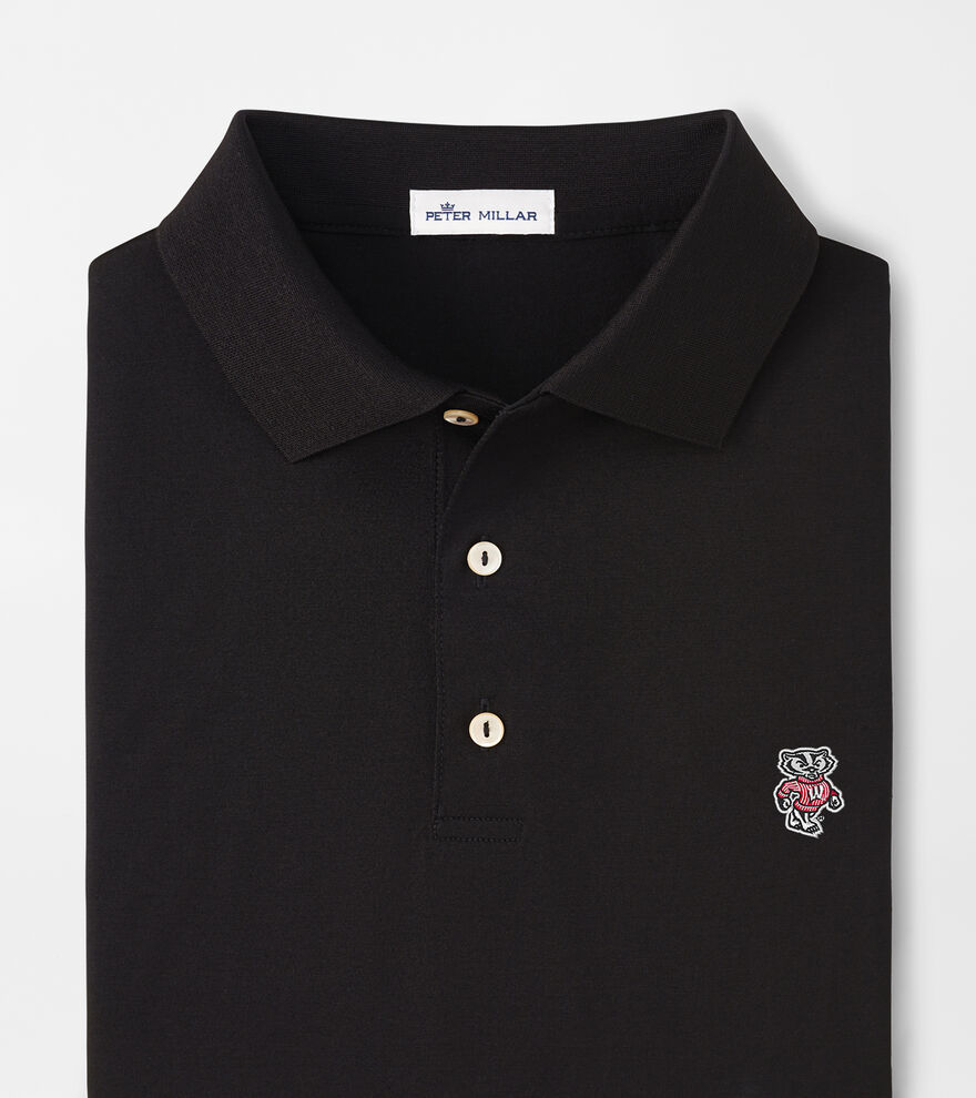 Wisconsin Badger Solid Cotton Polo image number 1