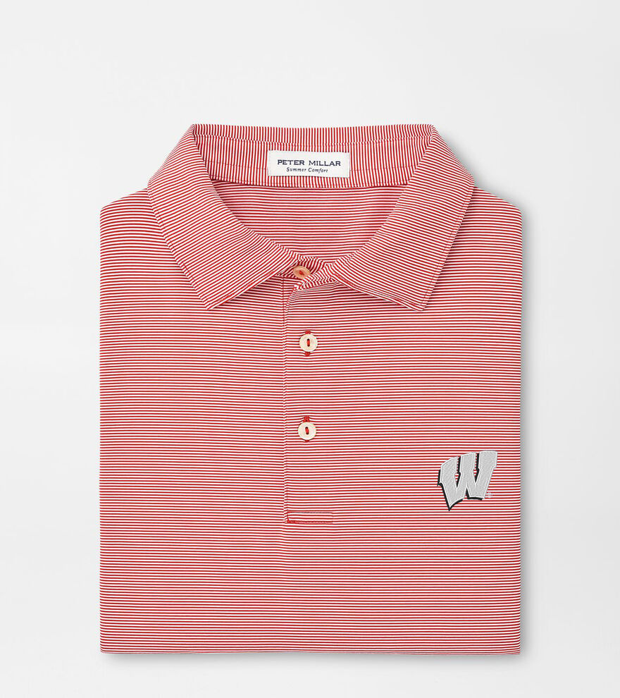 Wisconsin Jubilee Stripe Performance Polo image number 1
