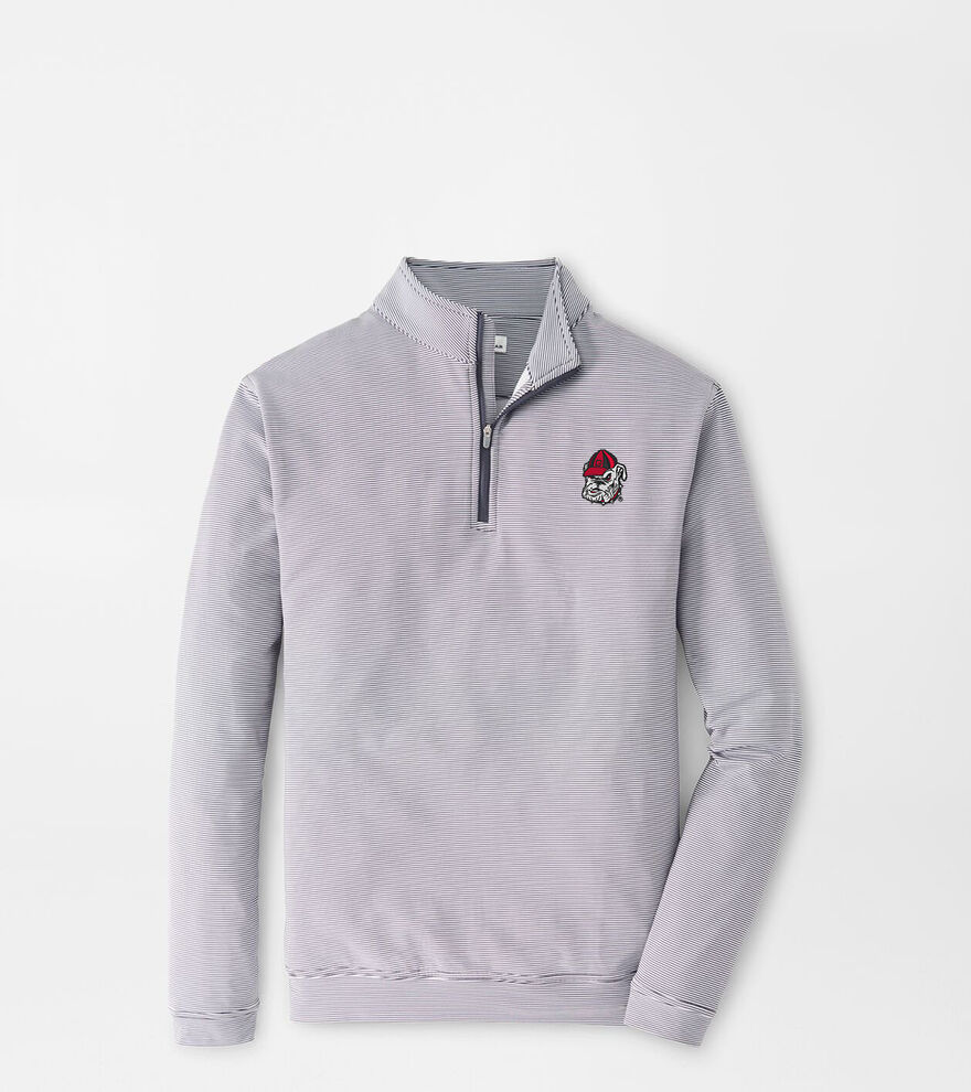 Georgia Bulldog Head Perth Sugar Stripe Performance Quarter-Zip image number 1