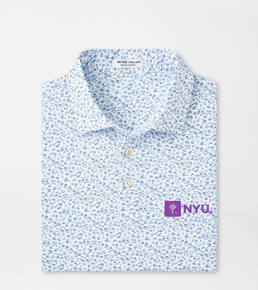 New York University Batter Up Performance Jersey Polo image number 1