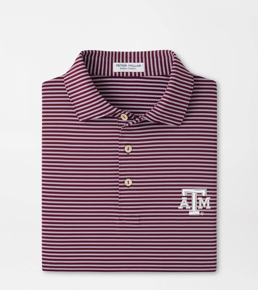 Texas A&M Tiebreaker Performance Jersey Stripe Polo