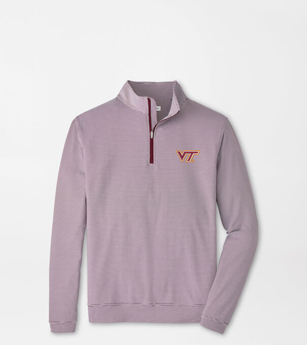 Virginia Tech Perth Sugar Stripe Performance Quarter-Zip
