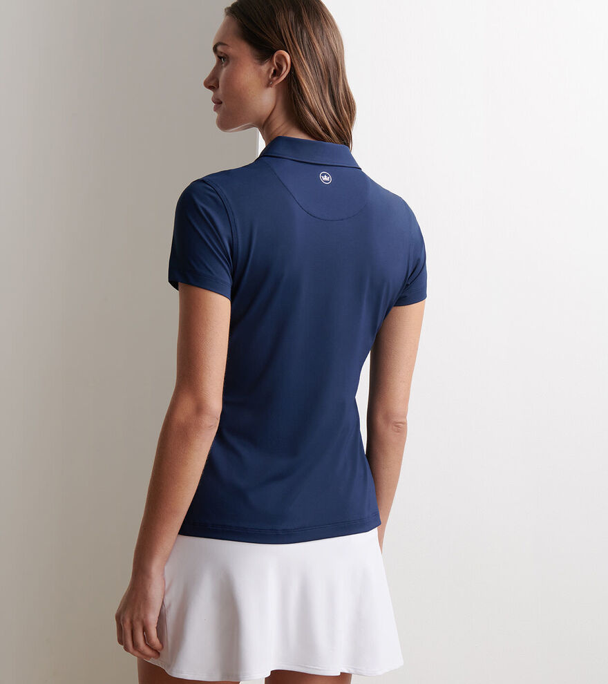 Women's Short Sleeve Button Polo - Alternate Image 2
