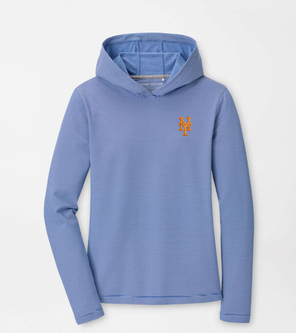 New York Mets Women's Pine Sugar Stripe Performance Hoodie